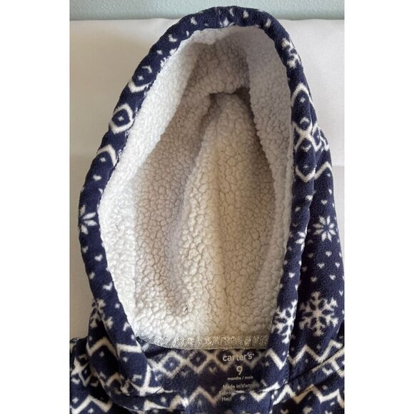 Lot of 2 Carter's Girls Fleece Pullover, Zip Up Hooded Sweatshirt Size 9 Months - Picture 4 of 15